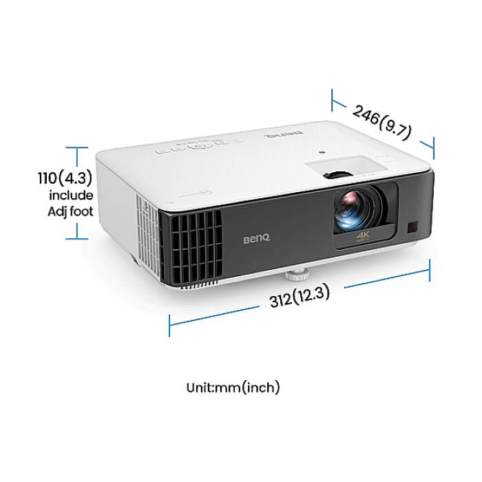 BenQ TK700ST DLP, 4K UHD (3840x2160), HDR, Ultra-fast 4ms, 10K:1, 3000 AL, 1.2x Zoom, Keystone 2D, Console Gaming, 2xHDMI, USB, RS232, Speaker 5W, eARC, Dolby Atmos, Audio out, 28dB (Eco) ID 86467 (тъмнейл - 3)