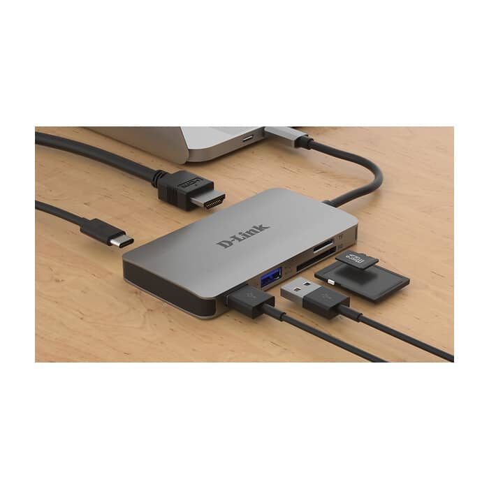 D-Link 6-in-1 USB-C Hub with HDMI/Card Reader/Power Delivery (тъмнейл - 3)