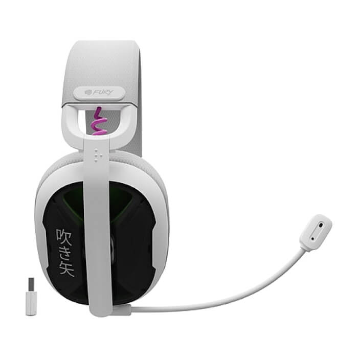 Fury Gaming Headset, Fukiya F6, Wireless With Microphone, White ID 93013 (тъмнейл - 2)