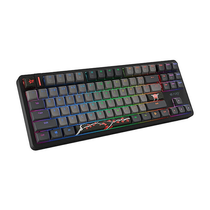 Fury Gaming Keyboard Kanabo K6, US layout, Magnetic backlight, Mechanical, Black-Grey (тъмнейл - 2)
