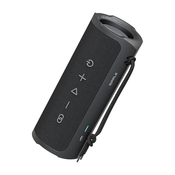 HiFuture Ripple Black, 2-Way Speaker System, 20W*1+10W*1, IPX7 Waterproof, Up to 12 Hours Playtime, Bluetooth 5.3, Pair to Play (TWS Mode) ID 94764 (тъмнейл - 5)