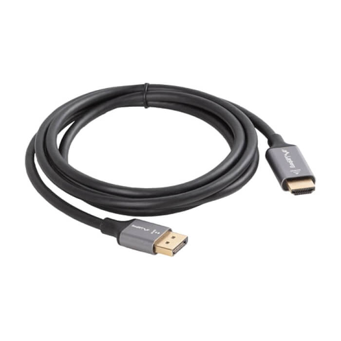 Lanberg display port (M) -> HDMI(M) cable 1.8m, black ID 91684 (тъмнейл - 3)