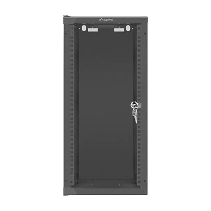 Lanberg rack cabinet 10" wall-mount 12U/280x310 (flat pack) with glass door black ID 87215 на супер цена
