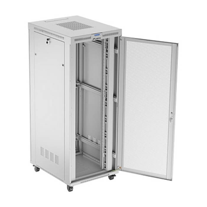 Lanberg Rack Cabinet 19" Free-Standing 42U/800X1000 (FlAT Pack) With Mesh Door LCD Grey ID 98066 (тъмнейл - 5)