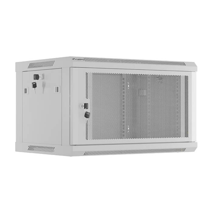 Lanberg rack cabinet 19" wall-mount 6U/600x450 with perforated door grey (flat pack) ID 87603 на супер цена от GT Computers Lanberg rack cabinet 19" wall-mount 6U/600x450 with perforated door grey (flat pack) ID 87603 на супер цена