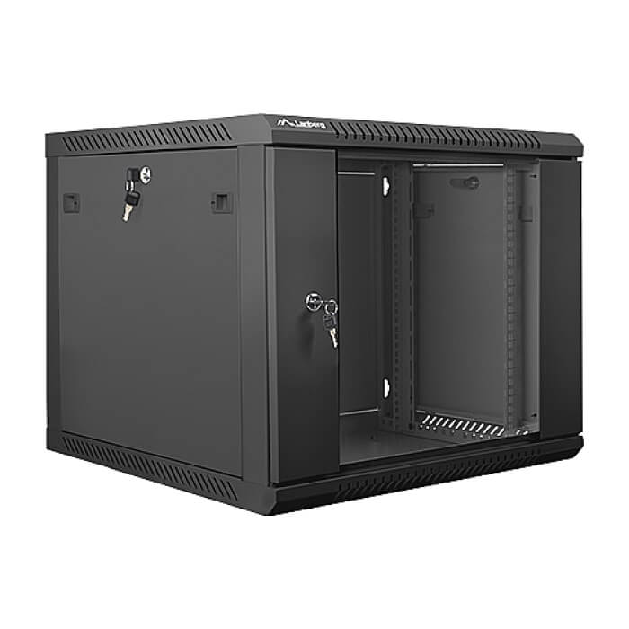 Lanberg rack cabinet 19” wall-mount 9U / 600x600 for self-assembly (flat pack), black ID 71883 (тъмнейл - 2)