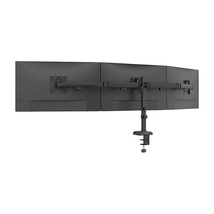 Neomounts Nero Triple Flat Screen Desk Mount (phone holder+Quick-fix clamp/grommet) ID 86700 (тъмнейл - 4)