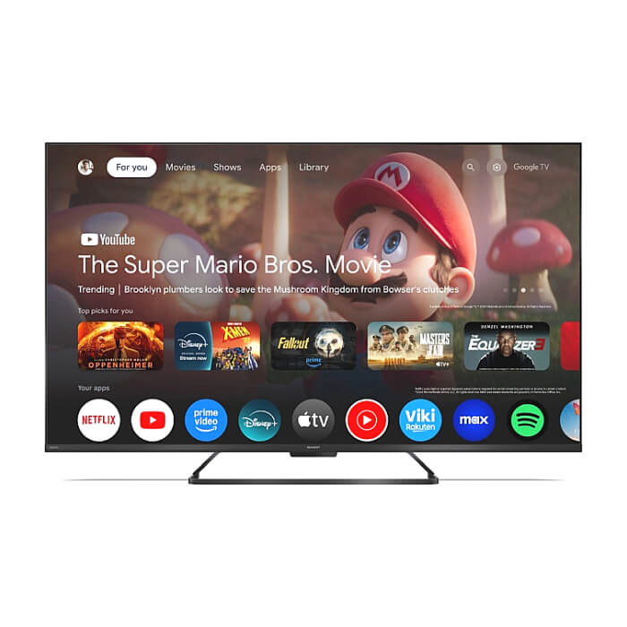 Sharp 50HR7265E, 50" QLED GOOGLE TV, 4K 144Hz Quantum Dot 3840x2160 Frameless, AQUOS AI, DVB-T/T2/C/S/S2, Active Motion 1400, HDR10, Dolby Atmos, Dolby Vision, DTS:X, Google ID 93594 (тъмнейл - 3)