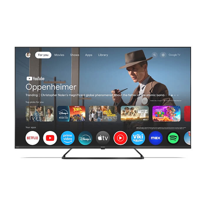 Sharp 55HP6265E, 55" QLED Google TV, 4K Ultra HD 3840x2160 Frameless, 1 000 000:1, AQUOS, DVB-T/T2/C/S/S2, Active Motion 1000, HDR10, Dolby Atmos, Dolby Vision, Google Assista ID 93593 (тъмнейл - 3)