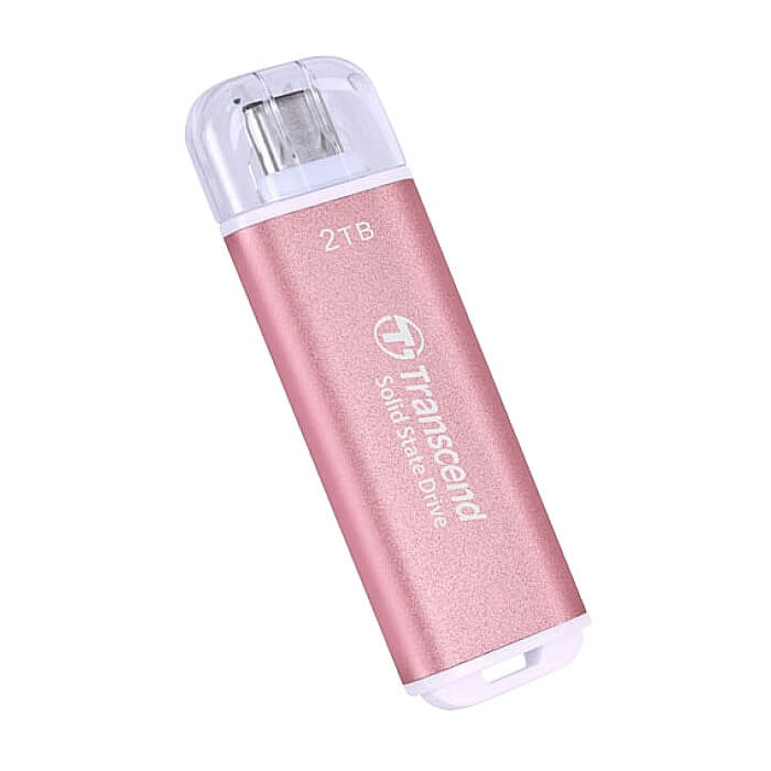 Transcend 2TB, USB External SSD, ESD300P, USB 10Gbps, Type C, Pink ID 73308 (тъмнейл - 2)