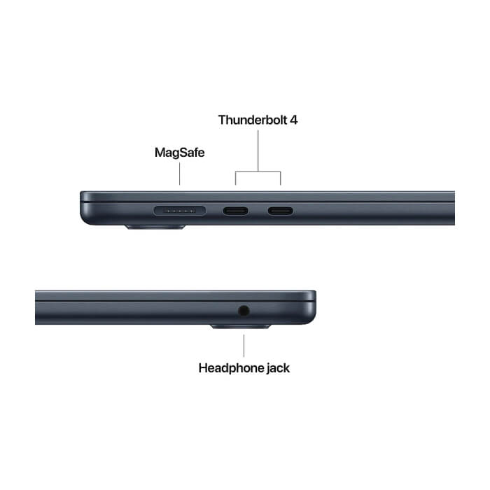 Apple MacBook Air 15.3: Apple M5 chip with 10-core CPU and 10-core GPU, 24GB, 1TB SSD - Midnight ID 96912 (тъмнейл - 4)