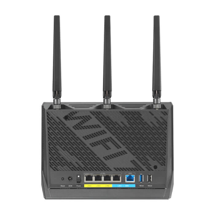 Asus Gaming Wireless Router, RT-BE86U, BE6800, Dual-Band, Quad-Core 2.6GHz CPU, 256MB/1GB Flash/RAM, 4K-QAM, MLO, 10G port, 2.5G quad-port, AiProtection Pro, Adaptive QoS, VPN Fusi (тъмнейл - 2)