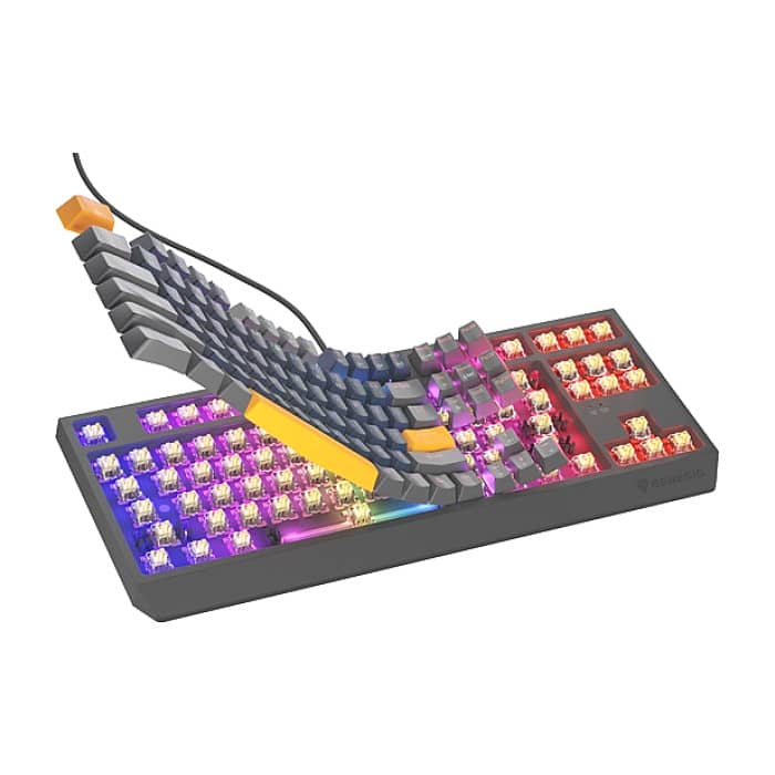 Genesis Gaming Keyboard Thor 230 TKL Naval Blue Positive US Black RGB Mechanical Outemu Panda (тъмнейл - 5)