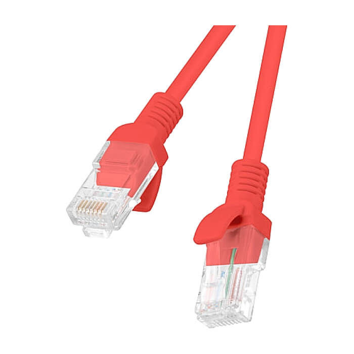 Кабел - Lanberg patch cord CAT.5E 0.25m, red ID 72299