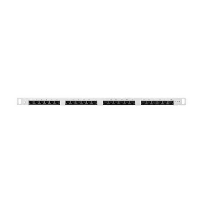Lanberg patch panel 24 port 0.5U CAT.6, grey ID 62844 (тъмнейл - 5)