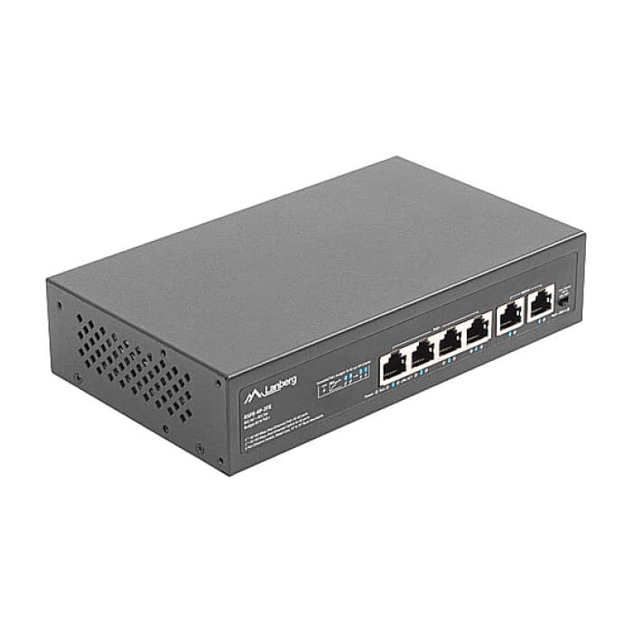 Lanberg switch 4x 100mb poe+/2x 100mb unmanaged rack 10"/19" fast ethernet 60w (тъмнейл - 2)