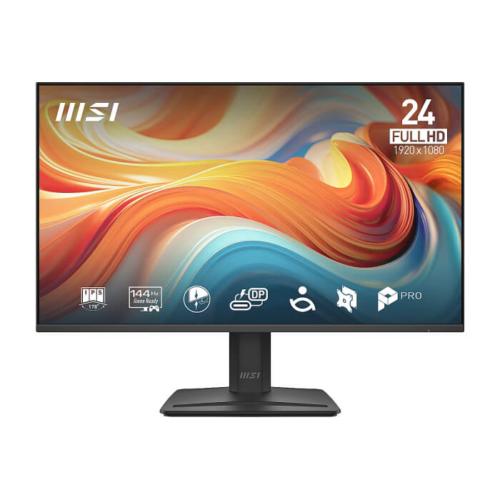 MSI PRO MP242 E14A Proffesional Bussiness Monitor, 23.8", 1ms, 144Hz IPS, 1920x1080, Adaptive Sync, EyesErgo, Anti-flicker, Eye-Q Check, HDR Ready, 300nits AG, 1500:1, 100M:1, ID 98604 на супер цена от GT Computers MSI PRO MP242 E14A Proffesional Bussiness Monitor, 23.8", 1ms, 144Hz IPS, 1920x1080, Adaptive Sync, EyesErgo, Anti-flicker, Eye-Q Check, HDR Ready, 300nits AG, 1500:1, 100M:1, ID 98604 на супер цена