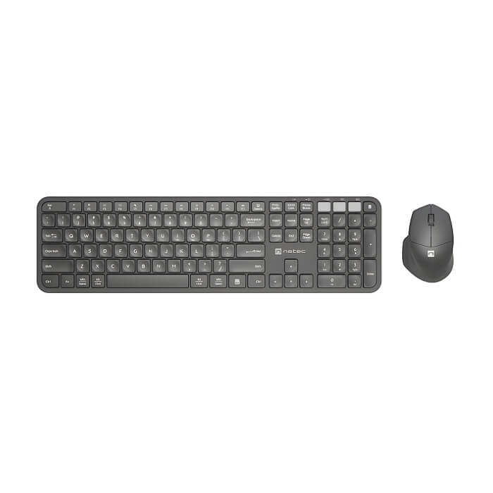 Natec Set 2 in 1 Keyboard Octopus + Mouse US Layout Wireless Bluetooth + 2.4 GHz USB на супер цена