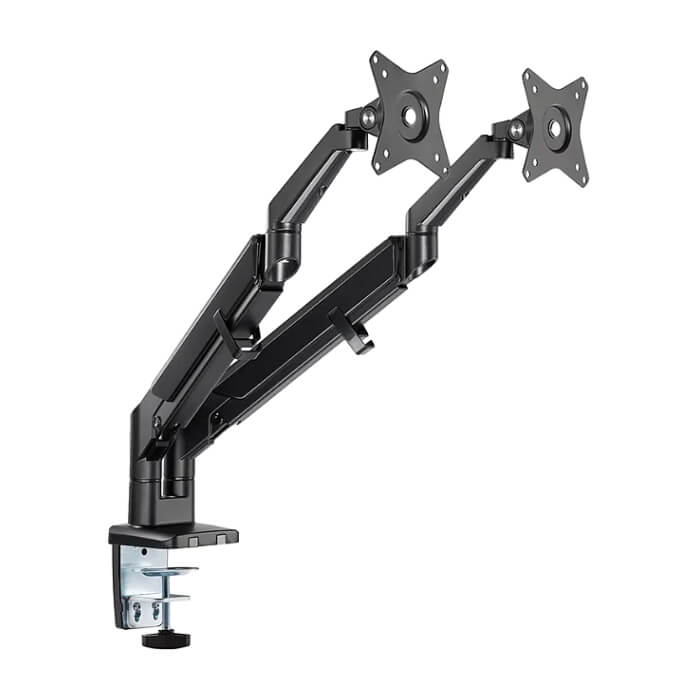 Neomounts by Newstar Desk Mount ultra flat (clamp/grommet) for 2 Monitor Screens ID 66744 (тъмнейл - 4)