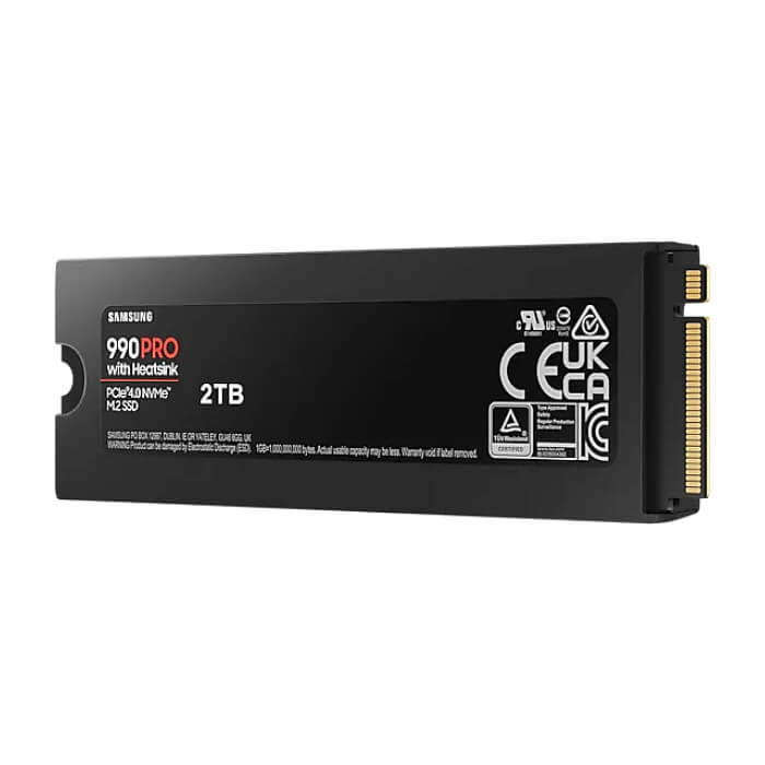 Samsung SSD 990 PRO 2TB Heatsink PCIe 4.0 NVMe 2.0 M.2 V-NAND 3-bit MLC, 256-bit Encryption, Read 7450 MB/s Write 6900 MB/s ID 97586 (тъмнейл - 4)