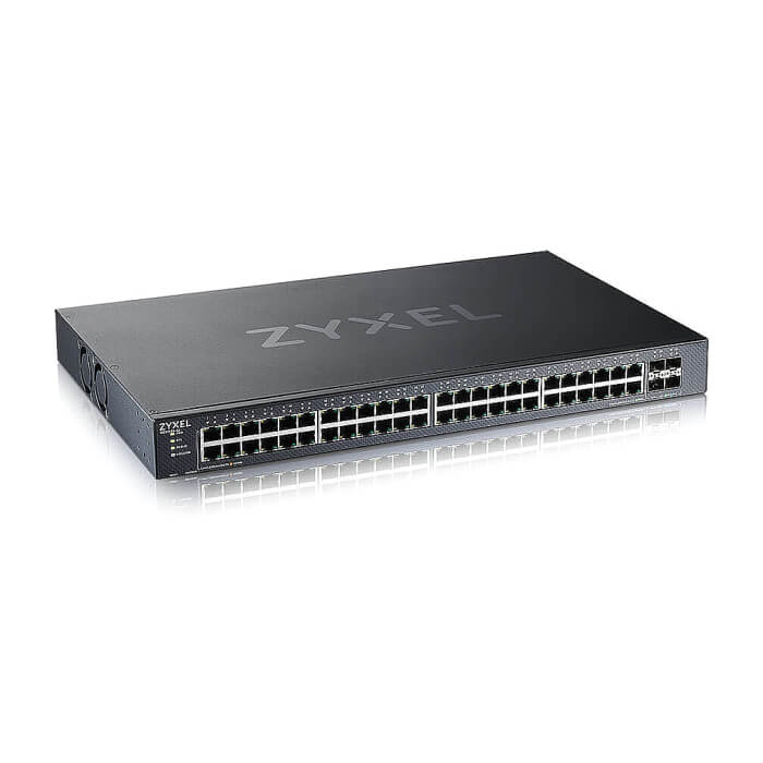 Zyxel XGS1935-52, 52 Port Lite-L3 Smart Managed Switch, 48x Gigabit Copper and 4x 10G SFP+, hybrid mode, standalone or NebulaFlex Cloud (тъмнейл - 2)