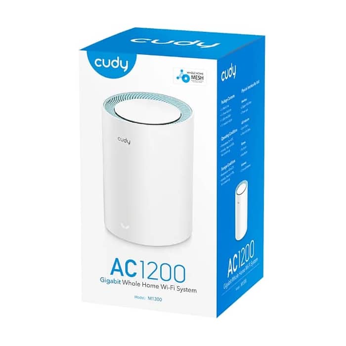 Cudy M1300 (1-Pack) AC1200 Wi-Fi Gigabit Mesh Solution 867Mbps at 5GHz + 300Mbps at 2.4GHz (тъмнейл - 3)