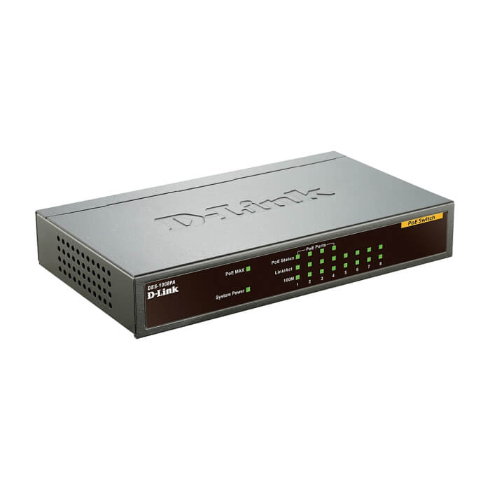 D-Link 8-port 10/100 Desktop Switch with 4 PoE Ports (тъмнейл - 2)