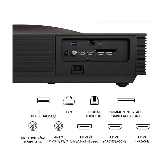 Hisense 4K Smart Laser TV L9Q, Ultra HD 3840x2160, 5000 lum, 5000;1,16:9 , 240 Hz, up tp 200 inch , Ultra short throw, HDR, HDR10, HDR 10+, Vidaa U7, 4 x HDMI, 2x10 W ID 99157 (тъмнейл - 3)