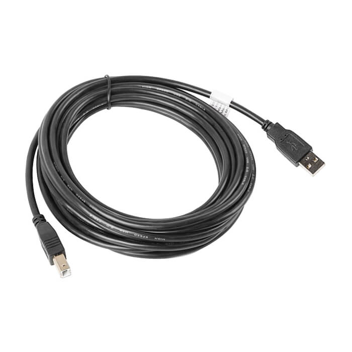 Кабел - Lanberg USB-A (M) -> USB-B (M) 2.0 cable 5m, black ID 72666 на супер цена от GT Computers Кабел - Lanberg USB-A (M) -> USB-B (M) 2.0 cable 5m, black ID 72666 на супер цена