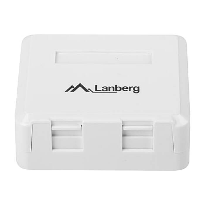 Lanberg empty surface-mount box for keystone 2-port ID 72023 (тъмнейл - 2)
