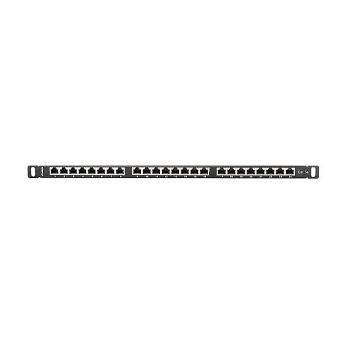 Lanberg patch panel 24 port 0.5U CAT.5E shielded, black ID 62860