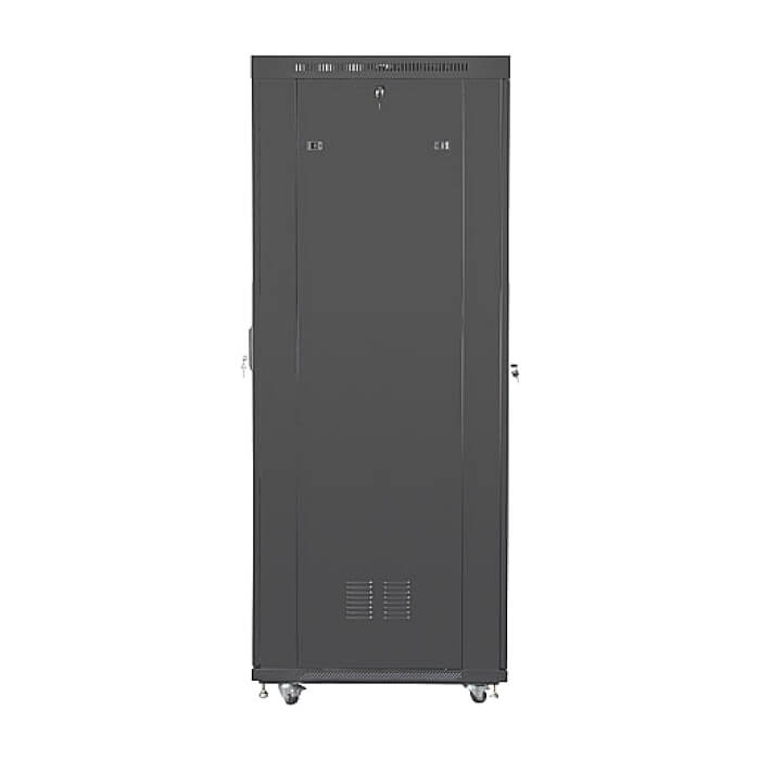 Lanberg rack cabinet 19" free-standing 42U/600x1000 (flat pack) with mesh door lcd black v2 ID 87187 (тъмнейл - 3)