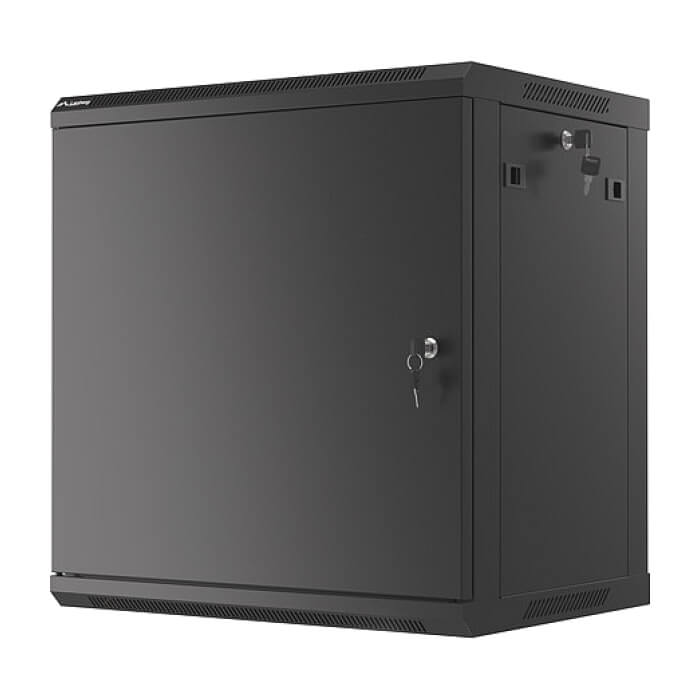 Lanberg rack cabinet 19" wall-mount 12U/600x450 for self-assembly with metal door black (flat pack) ID 87169 (тъмнейл - 3)