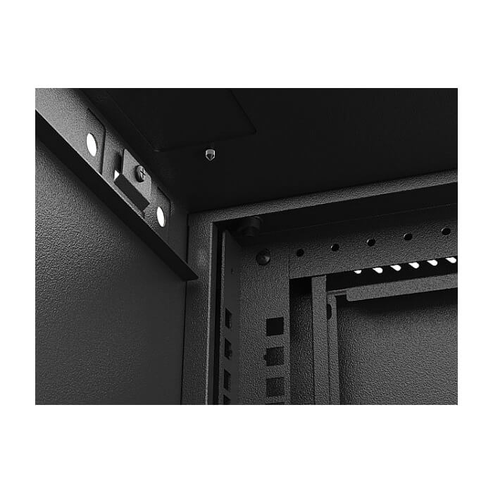 Lanberg rack cabinet 19" wall-mount 6U/540x350 (flat pack) with glass door black ID 87608 (тъмнейл - 3)