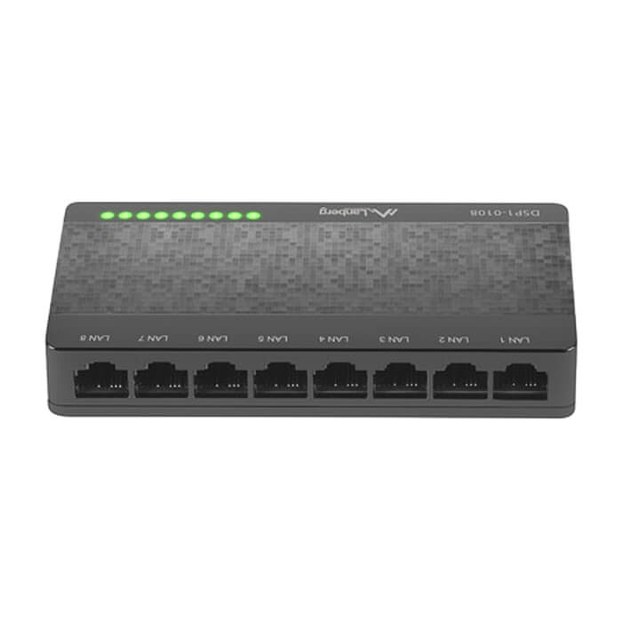 Lanberg switch DSP1-0108 8-port, 100MB/s (тъмнейл - 2)