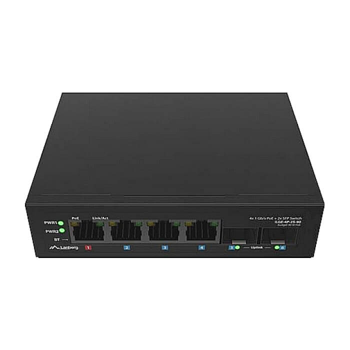 Lanberg Switch Light Industrial POE 1 x BT 3 x AT 2 x SFP DIN Unmanagment Gigabit Ethernet на супер цена от GT Computers Lanberg Switch Light Industrial POE 1 x BT 3 x AT 2 x SFP DIN Unmanagment Gigabit Ethernet на супер цена