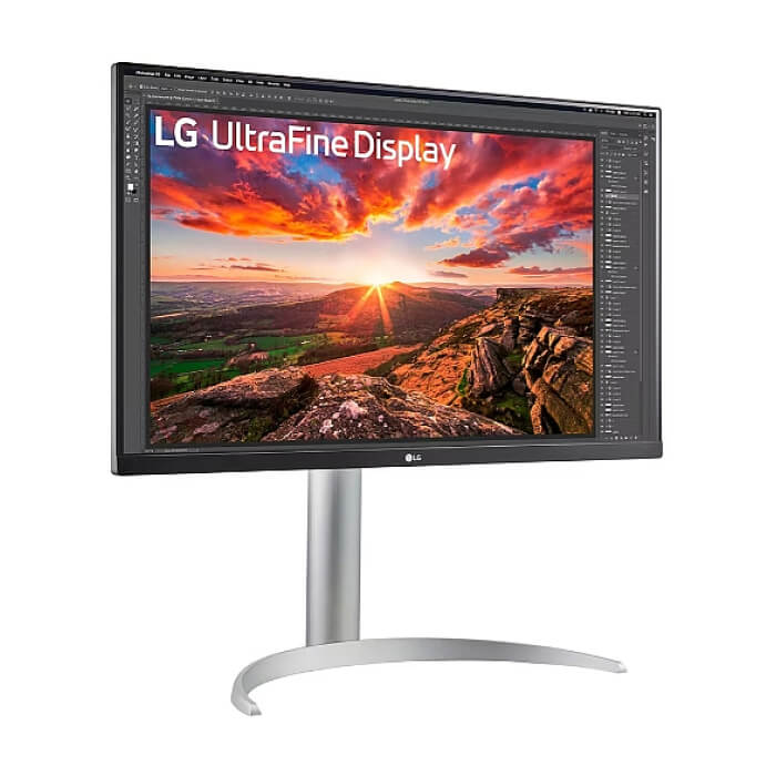 LG 27UP850K-W, 27" UltraFine UHD, IPS 4K , 5ms, 1200:1, 400cd/m2, 3840 x 2160, DCI-P3 95%, HDR 400, HDMI, USB-C, PD- 96 W, DisplayPort, Reader mode, Dynamic Action Sync, Tilt, Height (Range), Swivel, Speacers 2x5W, LG Switch, Black ID 85253 (тъмнейл - 3)