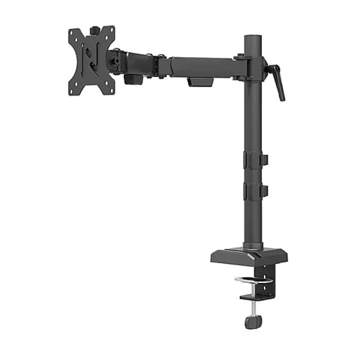Neomounts Nero Single Flat Screen Desk Mount (phone holder+Quick-fix clamp/grommet) ID 86702 (тъмнейл - 2)