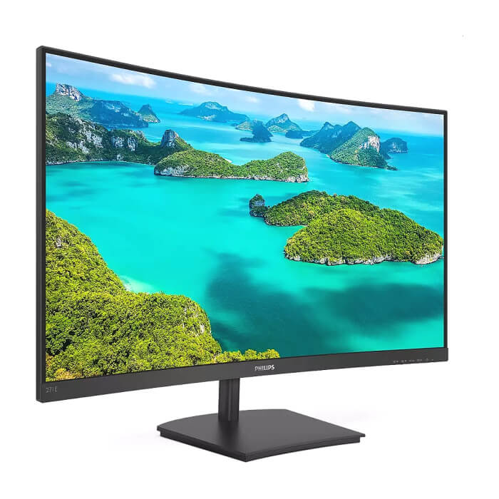 Philips 271E1SCA, 27" Curved 1500R VA WLED, 1920x1080@75Hz, 4ms GTG, 250cd/m2, 3000:1, Mega Infinity DCR, FreeSync/Adaptive Sync, FlickerFree, Low Blue Mode, 3Wx2, Tilt, D-SUB, HDMI ID 64936 (тъмнейл - 2)