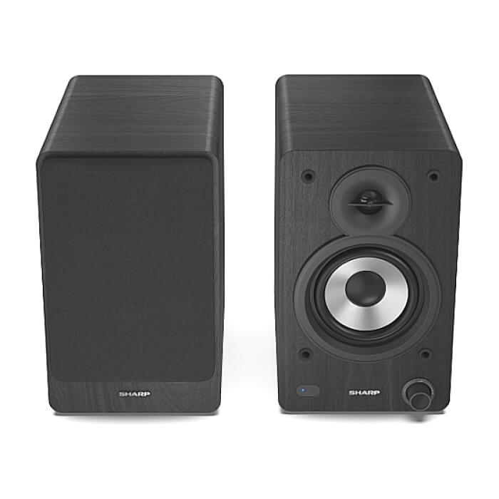 Sharp Audio Systems CP-SS30(BK), Hifi Systems BOOKSHELF SPEAKERS 60W (2 x 30W) RMS 2, Bluetooth v5.0, USB playback, MP3 Audio decoder, RCA L/R In, 3.5mm Aux-in / line-in, Digital optical-in, Wooden speaker, Black (тъмнейл - 4)
