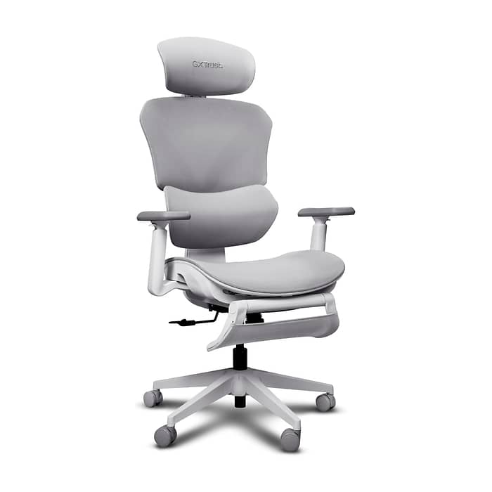TRUST GXT725W Rivara Ergonomic Mesh Gaming Chair White (тъмнейл - 2)