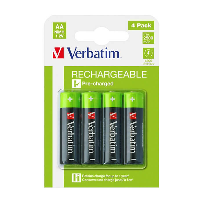 Verbatim RECHARGEABLE BATTERY AA 4 PACK / HR6 на супер цена