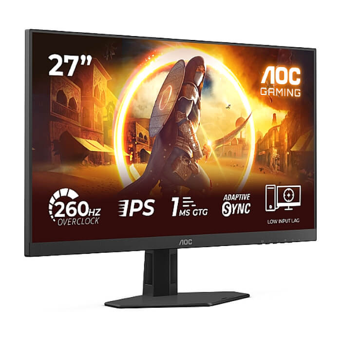 AOC 27G4ZR, 27" Fast IPS WLED, 1920x1080@260Hz (OC, Native 240Hz), 1ms GtG, 0.3ms MPRT, 300cd m/2, 1000:1, Adaptive Sync, FlickerFree, Anti Blue Light, Tilt, Height Adjust, Pi ID 97346 (тъмнейл - 2)