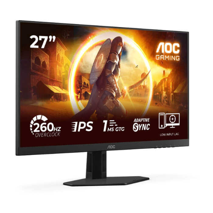 AOC 27G4ZRE, 27" Fast IPS WLED, 1920x1080@260Hz (OC, Native 240Hz), 1ms GtG, 0.3ms MPRT, 300cd m/2, 1000:1, Adaptive Sync, FlickerFree, Anti Blue Light, Tilt, 2xHDMI, DP ID 96160 (тъмнейл - 2)