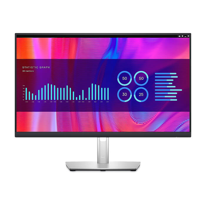 Dell P2423DE, 23.8" Wide LED AG IPS Panel, 5ms, 1000:1, 300 cd/m2, 2560x1440, 99% Srgb, HDMI, DP, USB-C hub, USB 3.2 Gen 1, RJ-45, ComfortView, Height, Pivot, Swivel, Tilt, Black ID 65241
