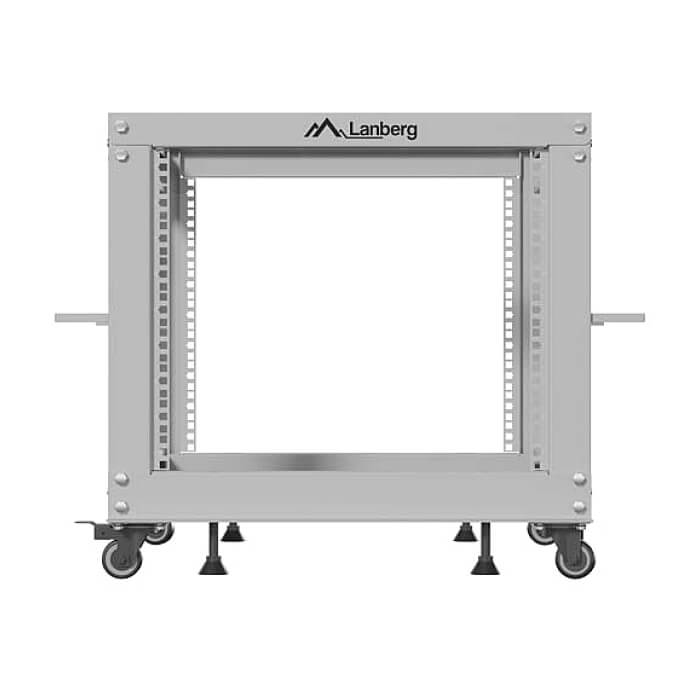 Lanberg open rack 19" 9U 600x600-1100 adjustable, grey ID 96770 на супер цена