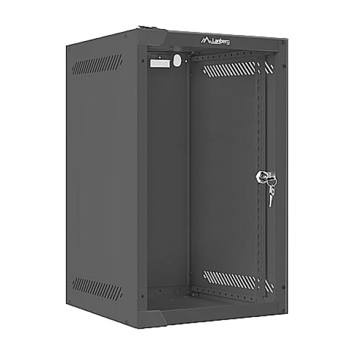 Lanberg rack cabinet 10” wall-mount 9U / 280x310 for self-assembly (flat pack), black ID 71856 (тъмнейл - 2)