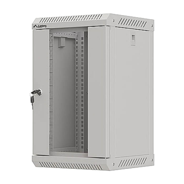 Lanberg rack cabinet 10" wall-mount 9U/300x300 (flat pack) with glass door grey ID 87205 (тъмнейл - 3)