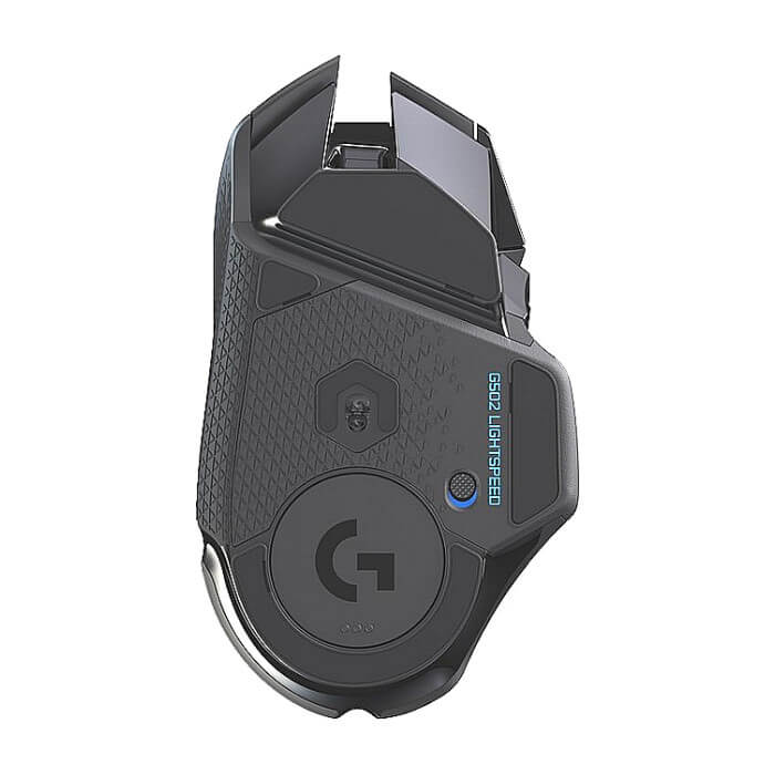 Logitech G502 Wireless Mouse, Lightsync RGB, Lightspeed Wireless, HERO 25K DPI Sensor, 400 IPS, 4x2g + 2x4g Optional Weights, 11 Programmable Buttons, 121g, Black (тъмнейл - 3)