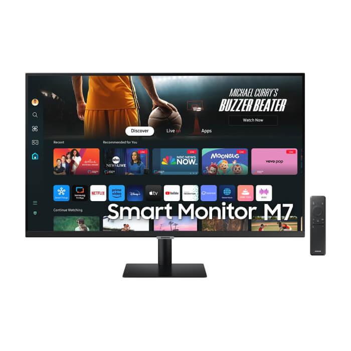 Samsung 32DM702 32" VA LED, SMART 3840x2160 2xUSB 2.0, 2xHDMI 1.4, USB-C, Wi-Fi 5, Bluetooth, Speakers, Black ID 95842 (тъмнейл - 2)